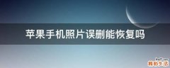 苹果手机照片误删能恢复吗