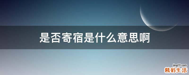 是否寄宿是什么意思啊