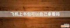 飞机上书包可以自己拿着吗
