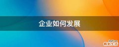 企业如何发展