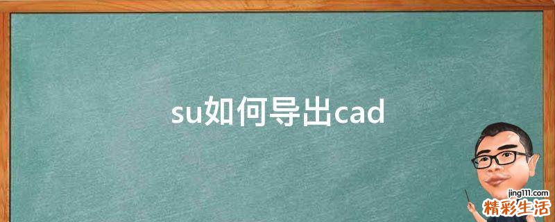 su如何导出cad