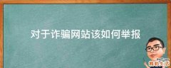 对于诈骗网站该如何举报