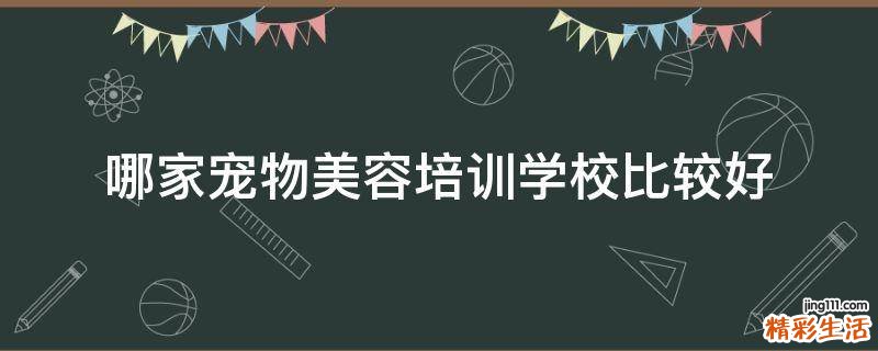 哪家宠物美容培训学校比较好