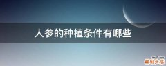 人参的种植条件有哪些