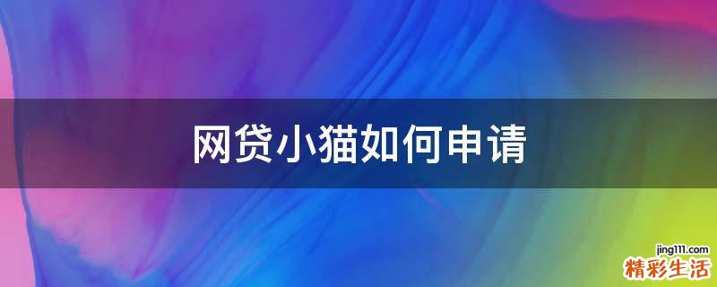 网贷小猫如何申请