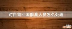 对自首回国偷渡人员怎么处理