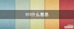 911什么意思