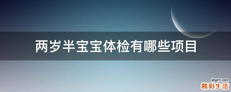 两岁半宝宝体检有哪些项目