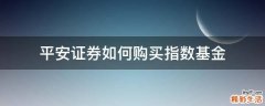 平安证券如何购买指数基金