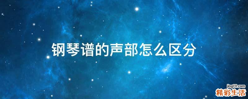 钢琴谱的声部怎么区分