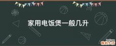 家用电饭煲一般几升