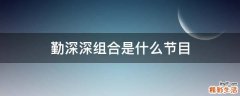 勤深深组合是什么节目