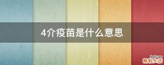 4介疫苗是什么意思