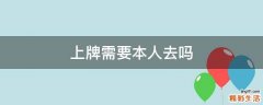 上牌需要本人去吗