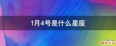 1月4号是什么星座