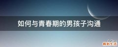 如何与青春期的男孩子沟通