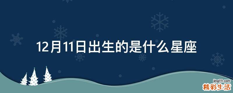 12月11日出生的是什么星座