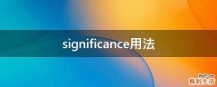 significance用法