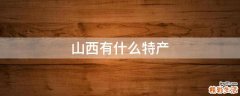 山西有什么特产