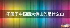 不属于中国四大佛山的是什么山