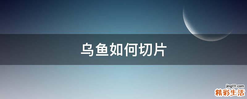 乌鱼如何切片