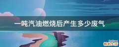 一吨汽油燃烧后产生多少废气