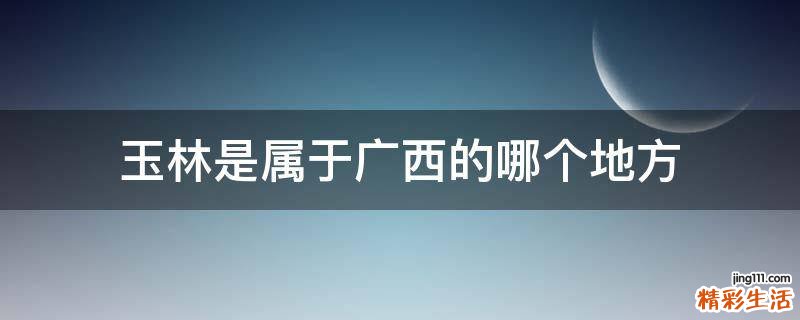 玉林是属于广西的哪个地方