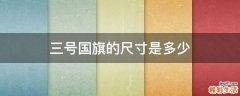 三号国旗的尺寸是多少