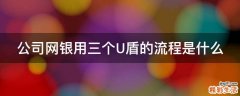 公司网银用三个U盾的流程是什么