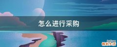 怎么进行采购