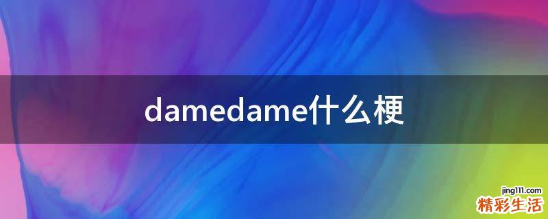 damedame什么梗