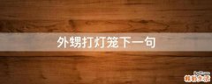 外甥打灯笼下一句