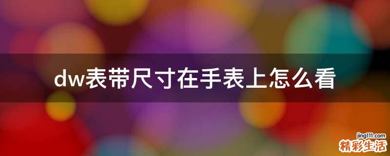 dw表带尺寸在手表上怎么看