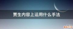 贾生内容上运用什么手法
