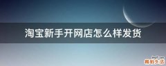 淘宝新手开网店怎么样发货