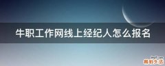 牛职工作网线上经纪人怎么报名