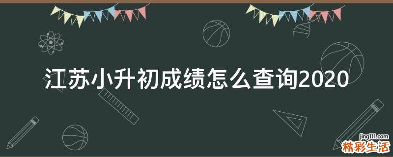 江苏小升初成绩怎么查询2020