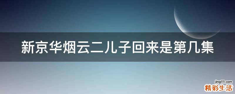 新京华烟云二儿子回来是第几集