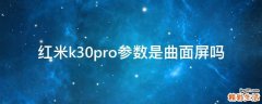 红米k30pro参数是曲面屏吗
