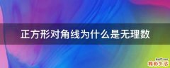 正方形对角线为什么是无理数