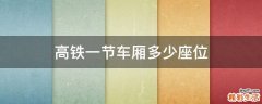 高铁一节车厢多少座位