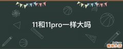 11和11pro一样大吗