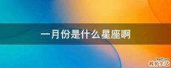 一月份是什么星座啊