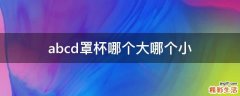 abcd罩杯哪个大哪个小