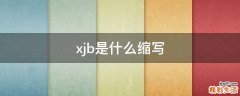 xjb是什么缩写