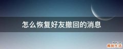 怎么恢复好友撤回的消息
