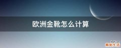 欧洲金靴怎么计算