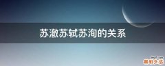 苏澈苏轼苏洵的关系