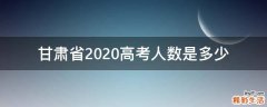 甘肃省2020高考人数是多少