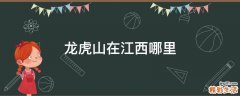 龙虎山在江西哪里